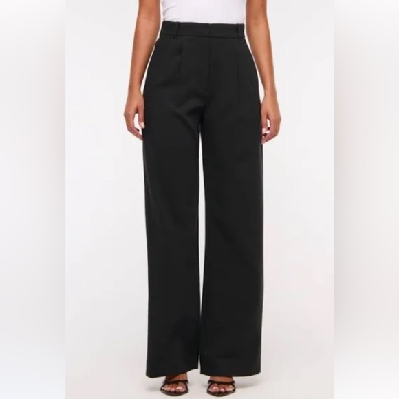 Abercrombie & Fitch Black Wide Leg Pants - Picture 1 of 3